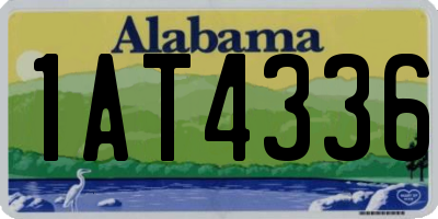 AL license plate 1AT4336