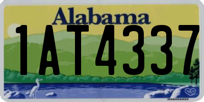 AL license plate 1AT4337