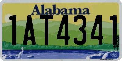 AL license plate 1AT4341