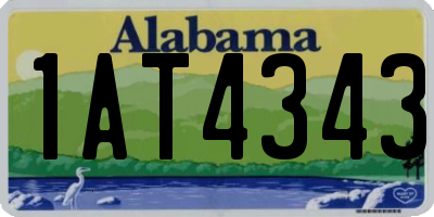 AL license plate 1AT4343