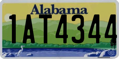 AL license plate 1AT4344