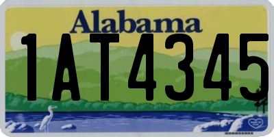 AL license plate 1AT4345