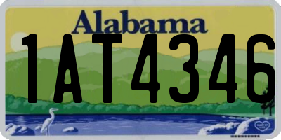 AL license plate 1AT4346