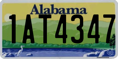 AL license plate 1AT4347
