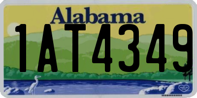 AL license plate 1AT4349