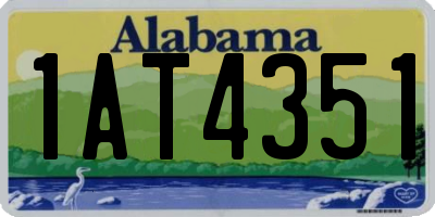 AL license plate 1AT4351