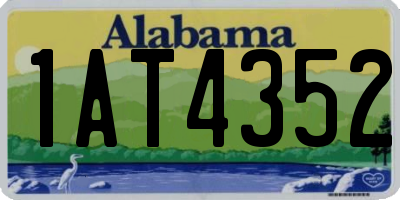 AL license plate 1AT4352