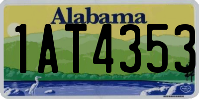 AL license plate 1AT4353