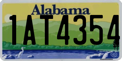 AL license plate 1AT4354