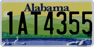 AL license plate 1AT4355