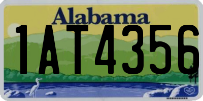 AL license plate 1AT4356
