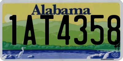 AL license plate 1AT4358