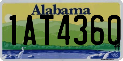 AL license plate 1AT4360