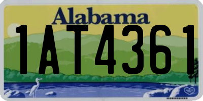 AL license plate 1AT4361