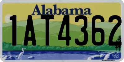 AL license plate 1AT4362
