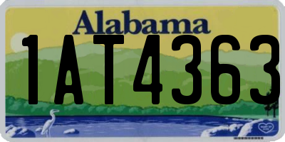 AL license plate 1AT4363