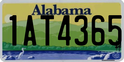 AL license plate 1AT4365