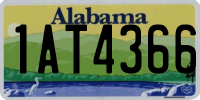 AL license plate 1AT4366