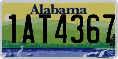 AL license plate 1AT4367