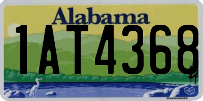 AL license plate 1AT4368
