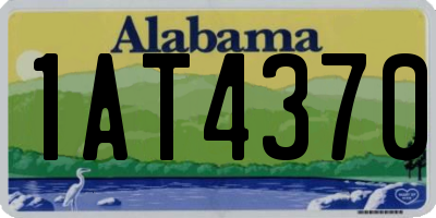 AL license plate 1AT4370