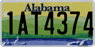 AL license plate 1AT4374