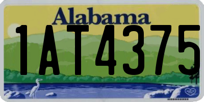 AL license plate 1AT4375