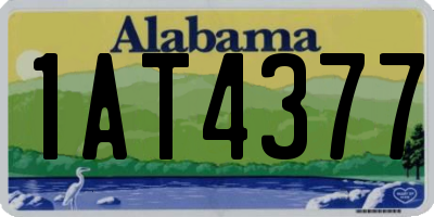 AL license plate 1AT4377