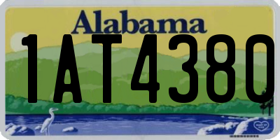 AL license plate 1AT4380