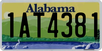AL license plate 1AT4381