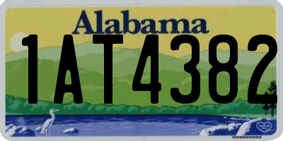 AL license plate 1AT4382