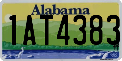 AL license plate 1AT4383