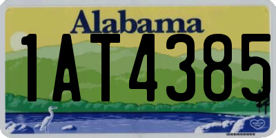AL license plate 1AT4385