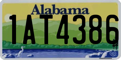 AL license plate 1AT4386