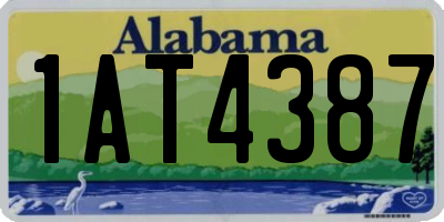 AL license plate 1AT4387