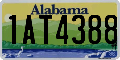 AL license plate 1AT4388