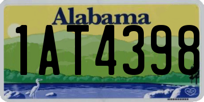 AL license plate 1AT4398