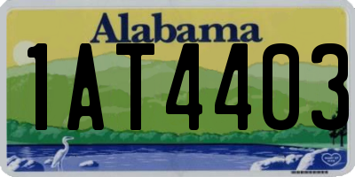 AL license plate 1AT4403