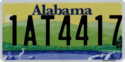 AL license plate 1AT4417