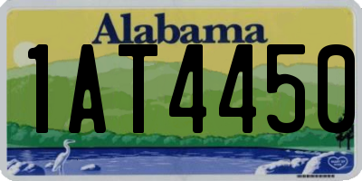 AL license plate 1AT4450