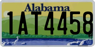 AL license plate 1AT4458