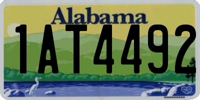 AL license plate 1AT4492