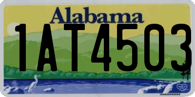 AL license plate 1AT4503