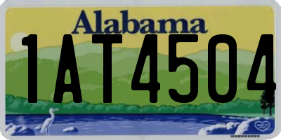 AL license plate 1AT4504