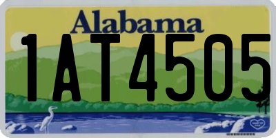 AL license plate 1AT4505