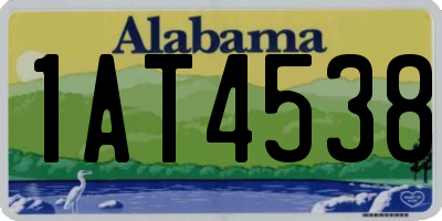AL license plate 1AT4538
