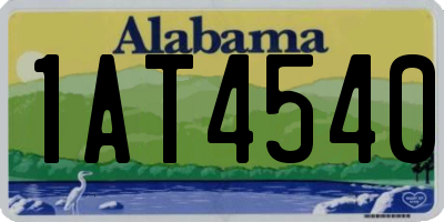 AL license plate 1AT4540