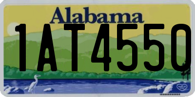 AL license plate 1AT4550