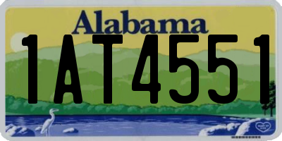 AL license plate 1AT4551