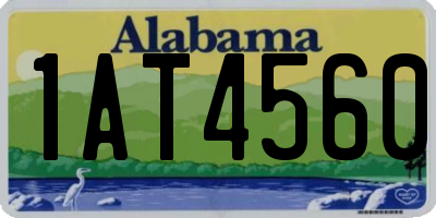 AL license plate 1AT4560